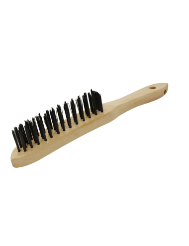 BROSSE METALLIQUE A MANCHE BOIS